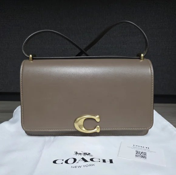 Coach Bandit Shoulder Bag Dark Stone New - Picture 5 of 12